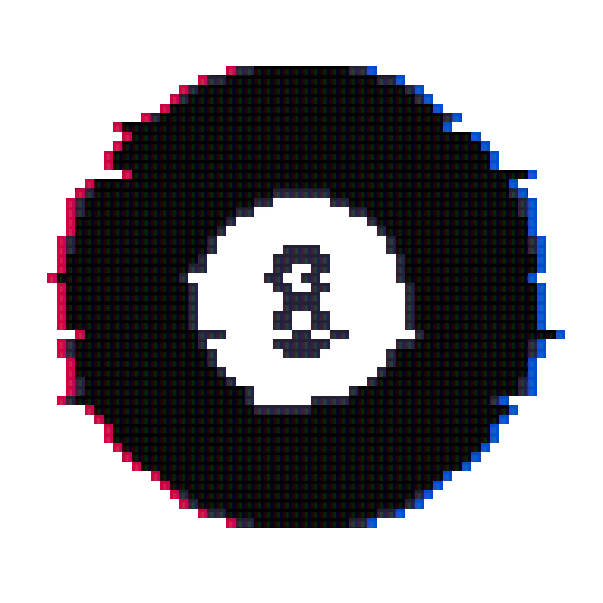 Image of a pixel art eight ball